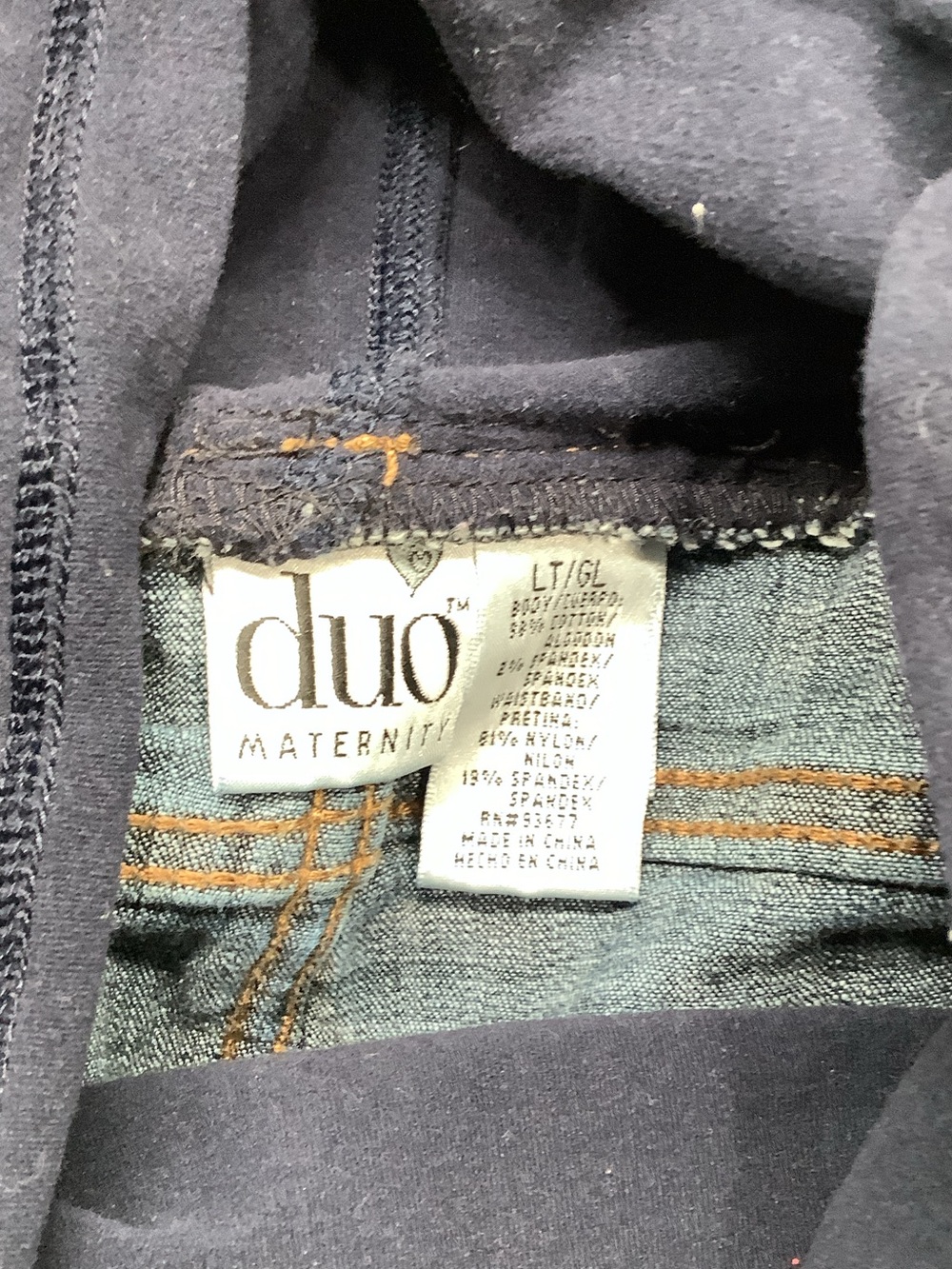 duo Maternity Navy Panel Flare Maternity Jeans - Picture 2 of 2